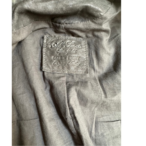 All Saints Leather Karst Jacket - Picture 7 of 10